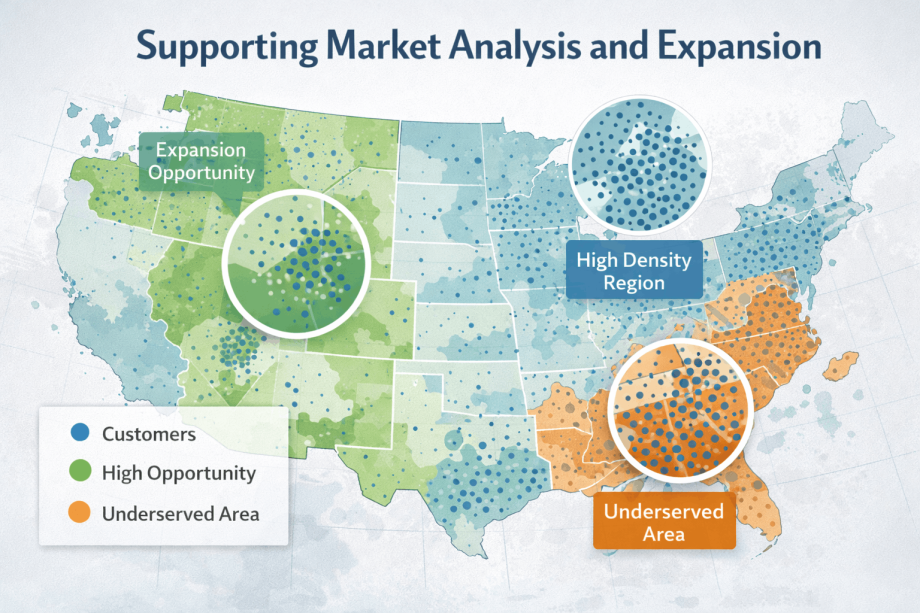 Geocoding helps you identify underserved areas in your business