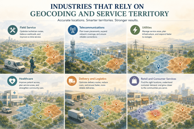 Industries That Rely on Geocoding  in Service Territory Management