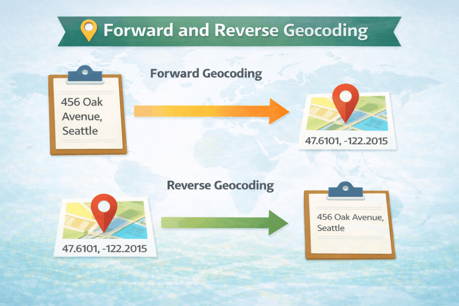 How forward and reverse geocoding work