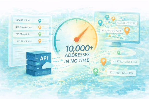 geocode 10,000+ addresses in no time