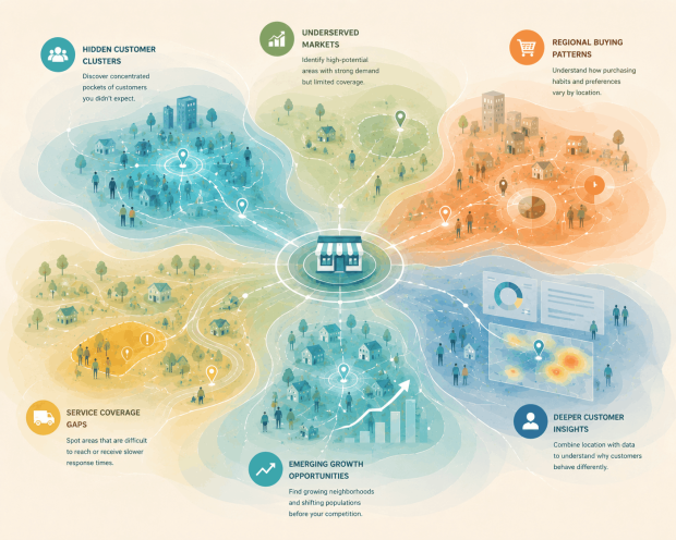 What geographic customer analysis can reveal