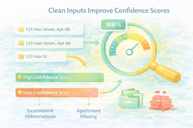 Clean inputs improve geocoding accuracy