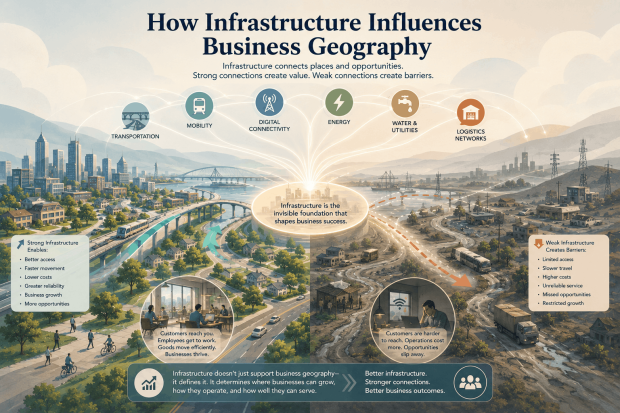 How Infrastructure Influences Business Geography