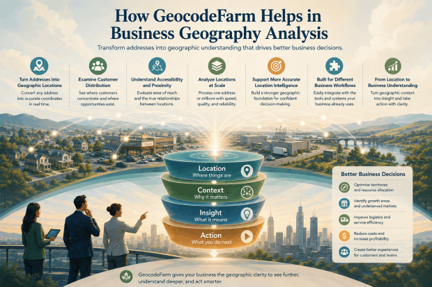 How GeocodeFarm Helps in Business Geography Analysis